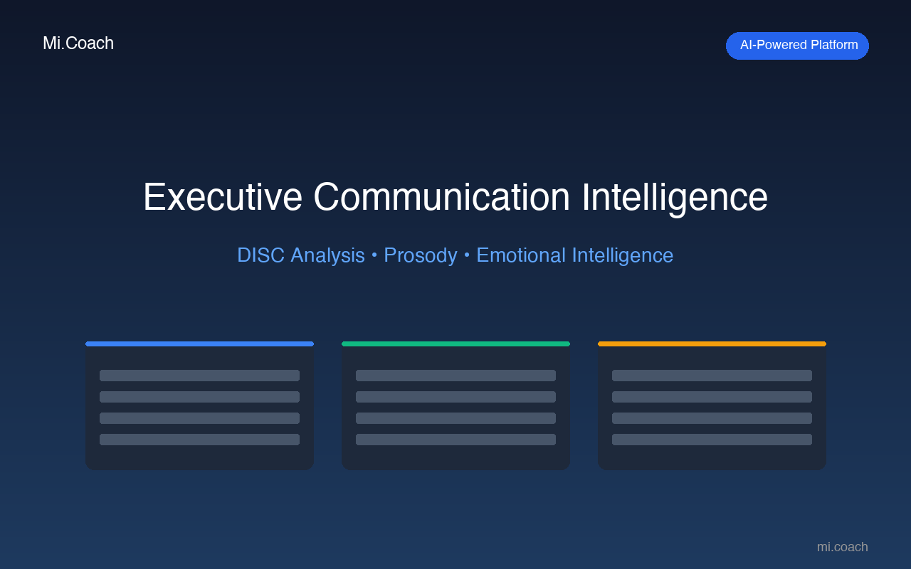 Mi.Coach Dashboard — AI Communication Intelligence